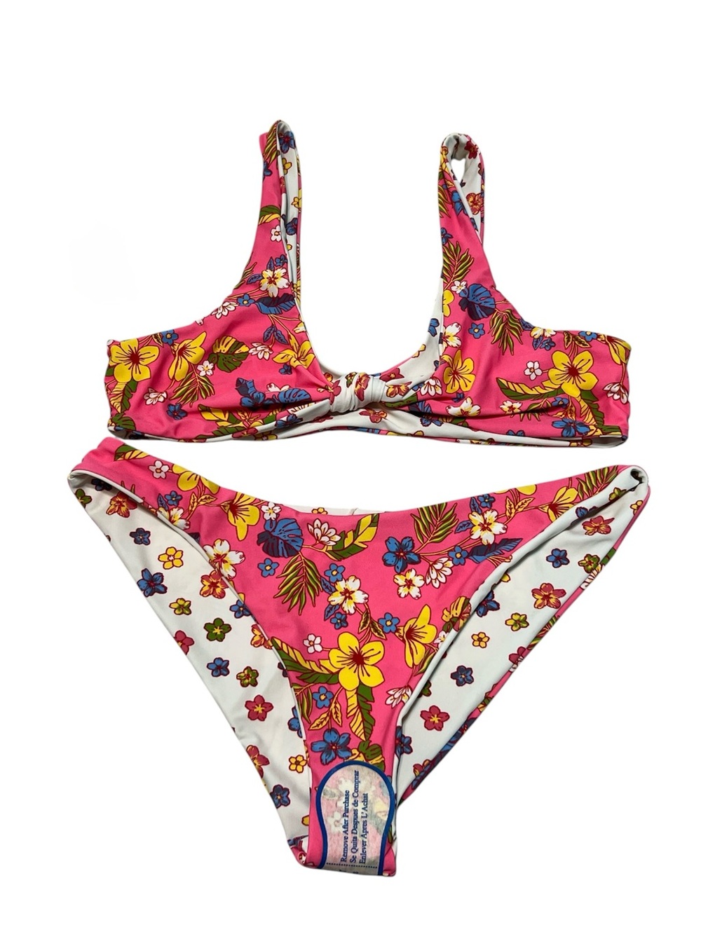 🆕 CABANA DEL SOL Floral Pink & White Bikini Set